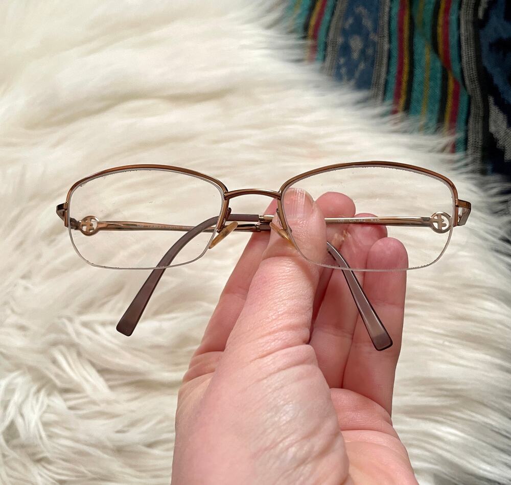 Giorgio Armani prescription eyeglasses FRAMES GA 342 gold metal